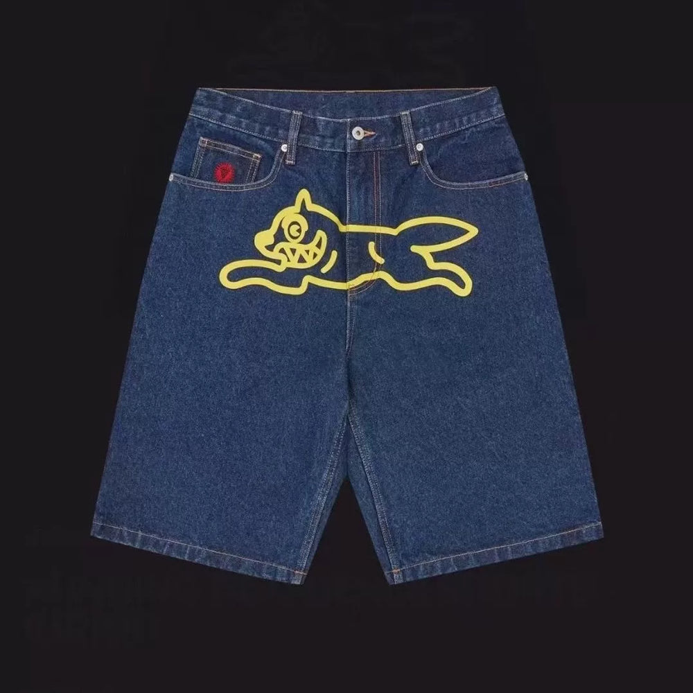 Billionaire Boys Club Flying Dog Denim Five-Point Shorts