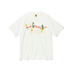 Humanmade Cartoon Print Unisex Crew Neck White T-Shirt