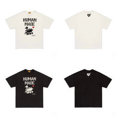 Humanmade Japanese Retro Cute Cartoon Print Unisex T-Shirt