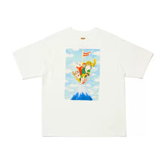 Humanmade Cartoon Print Unisex Crew Neck White T-Shirt