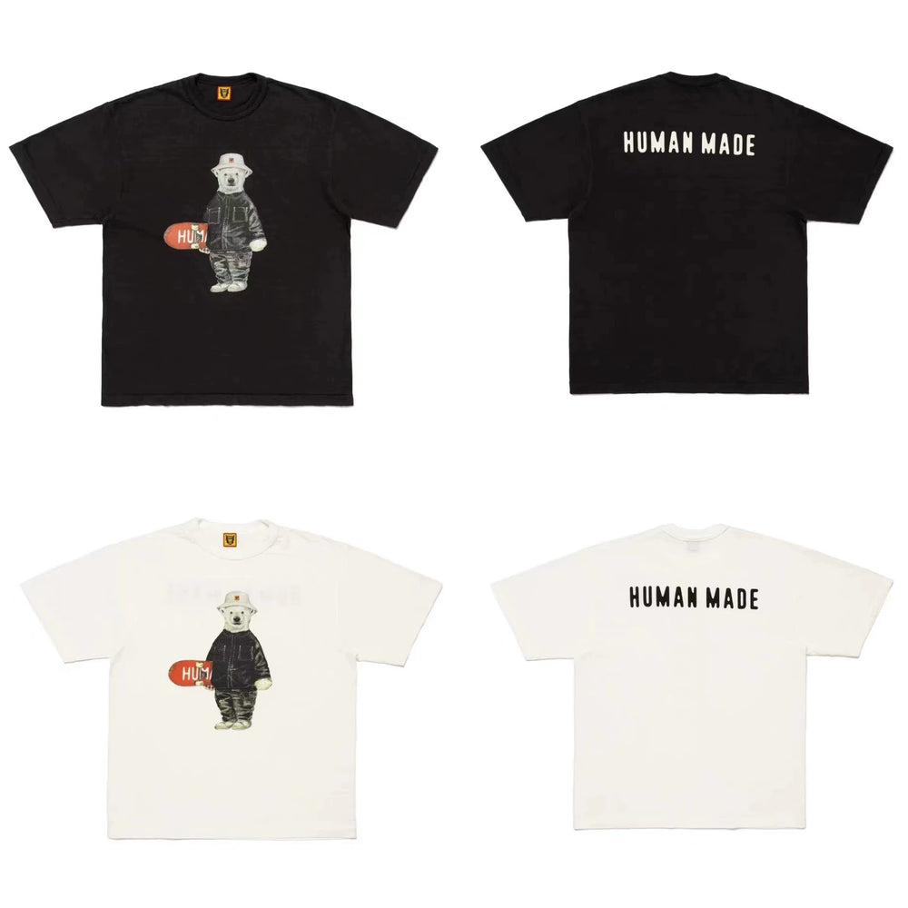 Humanmade Chinese Original Japanese Retro Heart Print Couple T-Shirt