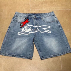 Billionaire Boys Club Flying Dog Denim Five-Point Shorts