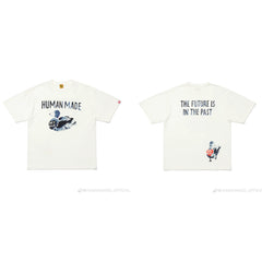 Humanmade Chinese Original Japanese Retro Heart Print Couple T-Shirt