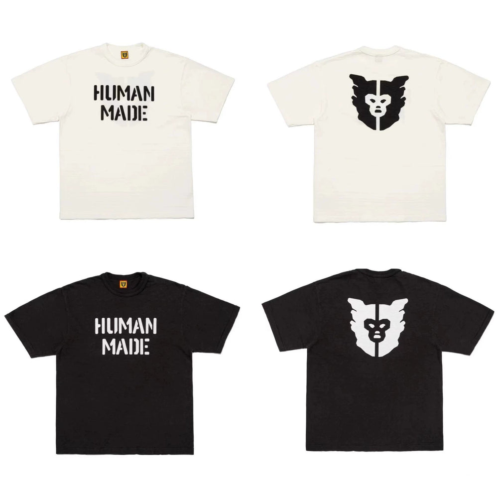 Humanmade Chinese Original Japanese Retro Heart Print Couple T-Shirt