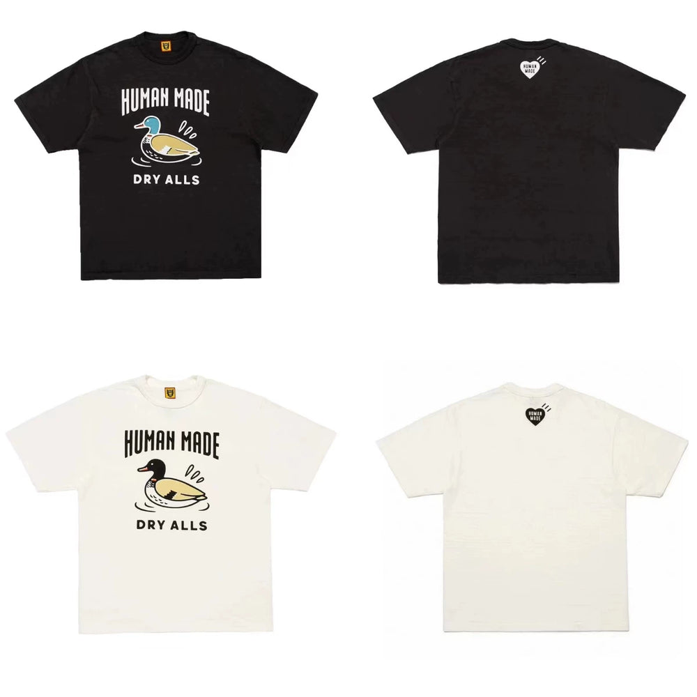 Humanmade Chinese Original Japanese Retro Heart Print Couple T-Shirt