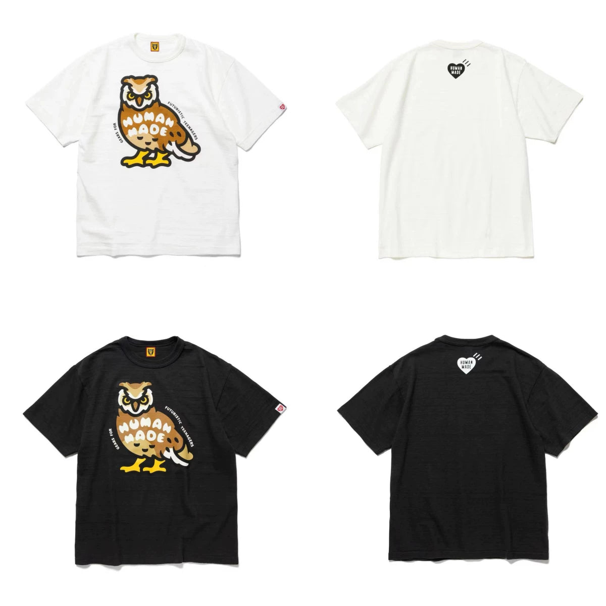 Humanmade Chinese Original Japanese Retro Heart Print Couple T-Shirt
