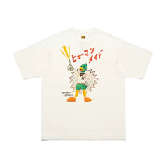 Humanmade Cartoon Print Unisex Crew Neck White T-Shirt
