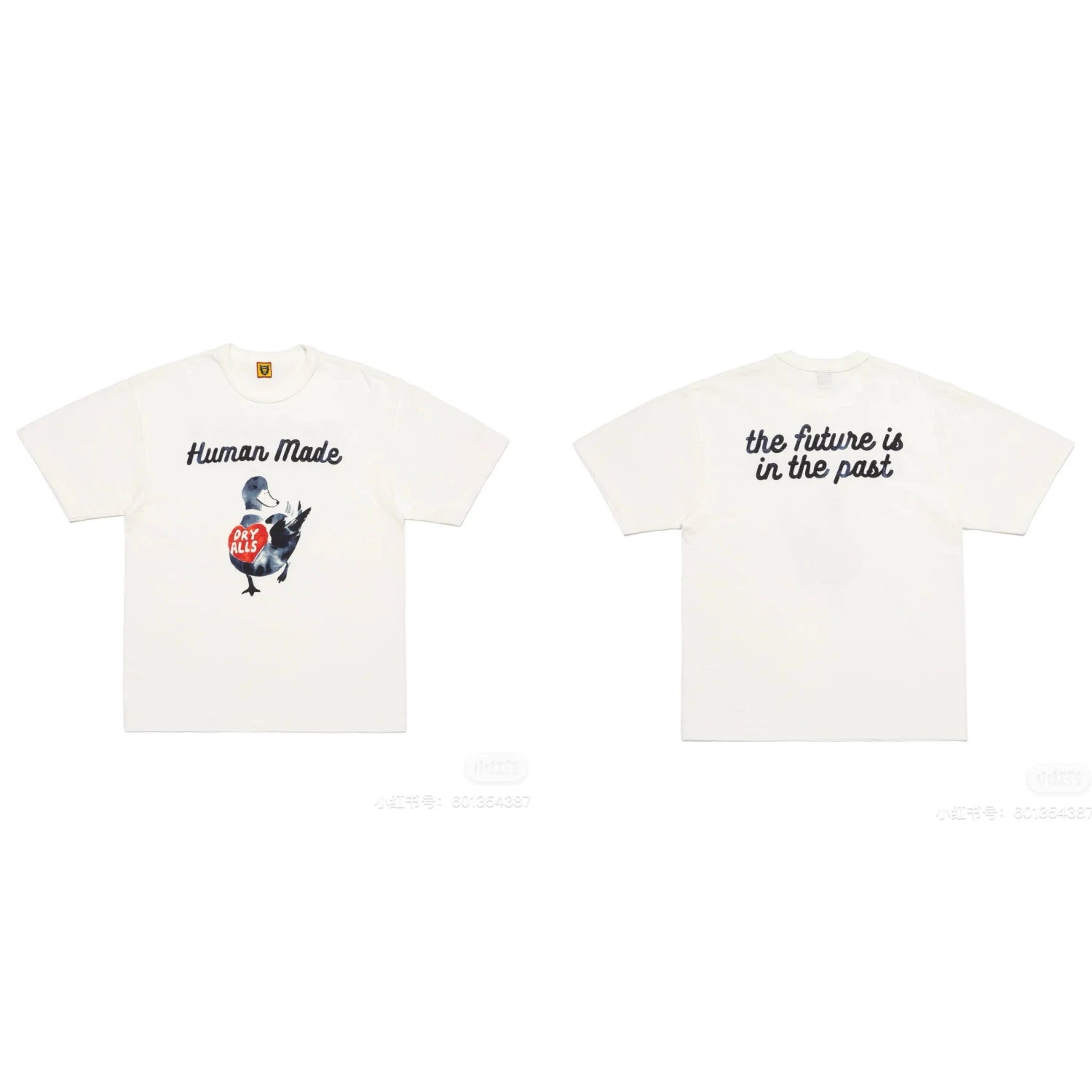 Humanmade Chinese Original Japanese Retro Heart Print Couple T-Shirt