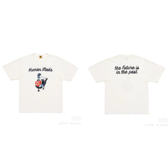 Humanmade Chinese Original Japanese Retro Heart Print Couple T-Shirt