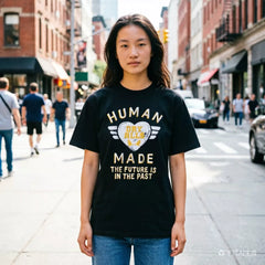 Humanmade Chinese Original Japanese Retro Heart Print Couple T-Shirt