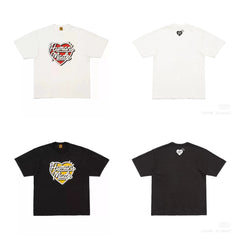 Humanmade Chinese Original Japanese Retro Heart Print Couple T-Shirt