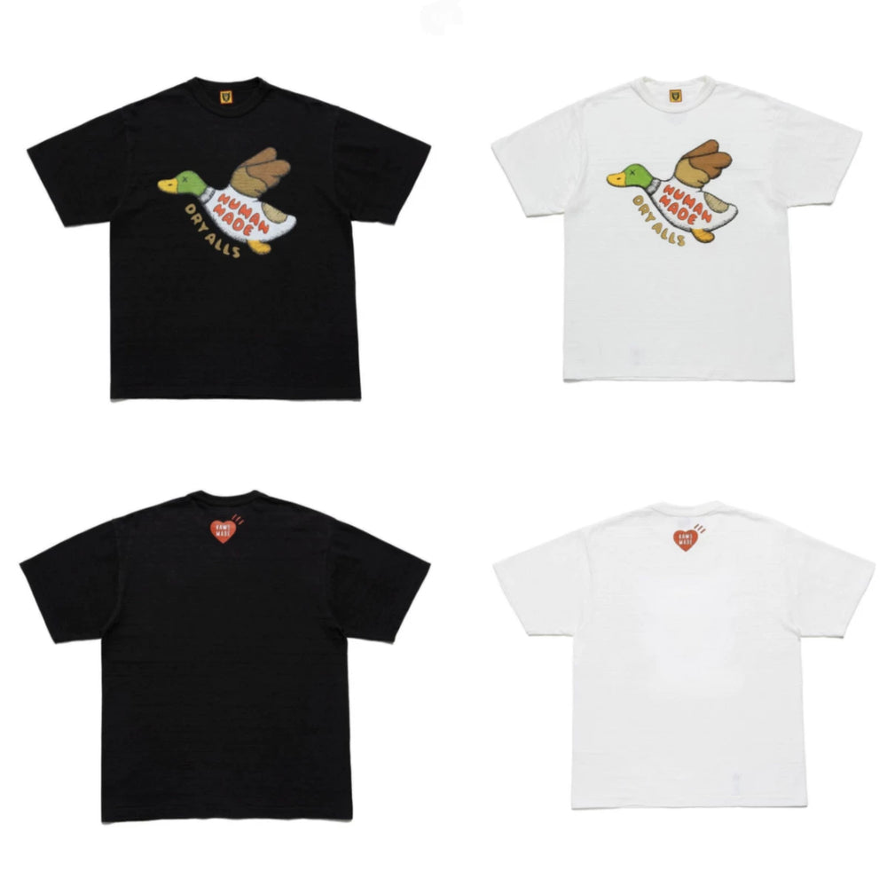 Humanmade Chinese Original Japanese Retro Heart Print Couple T-Shirt
