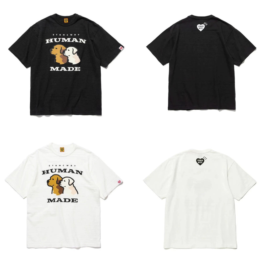Humanmade Chinese Original Japanese Retro Heart Print Couple T-Shirt