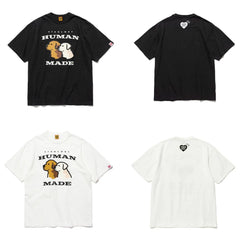 Humanmade Chinese Original Japanese Retro Heart Print Couple T-Shirt