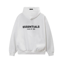 Fog Essentials Big Front Logo Cropped‑Hem Oversized Hooded Sweatshirt
