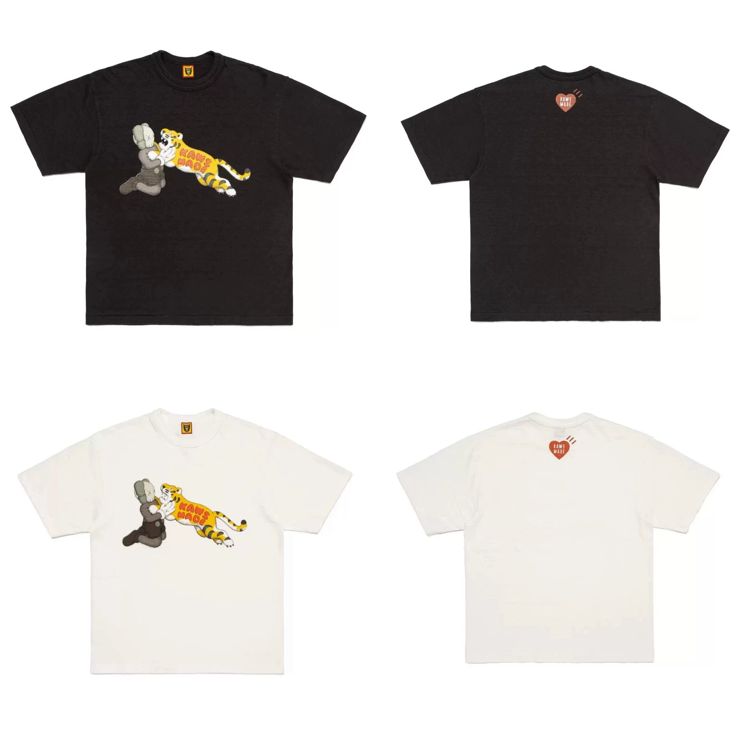 Humanmade Chinese Original Japanese Retro Heart Print Couple T-Shirt