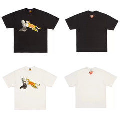 Humanmade Chinese Original Japanese Retro Heart Print Couple T-Shirt