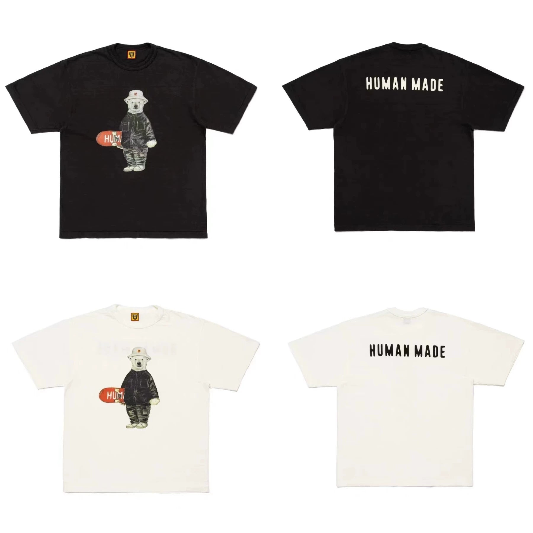Humanmade Chinese Original Japanese Retro Heart Print Couple T-Shirt