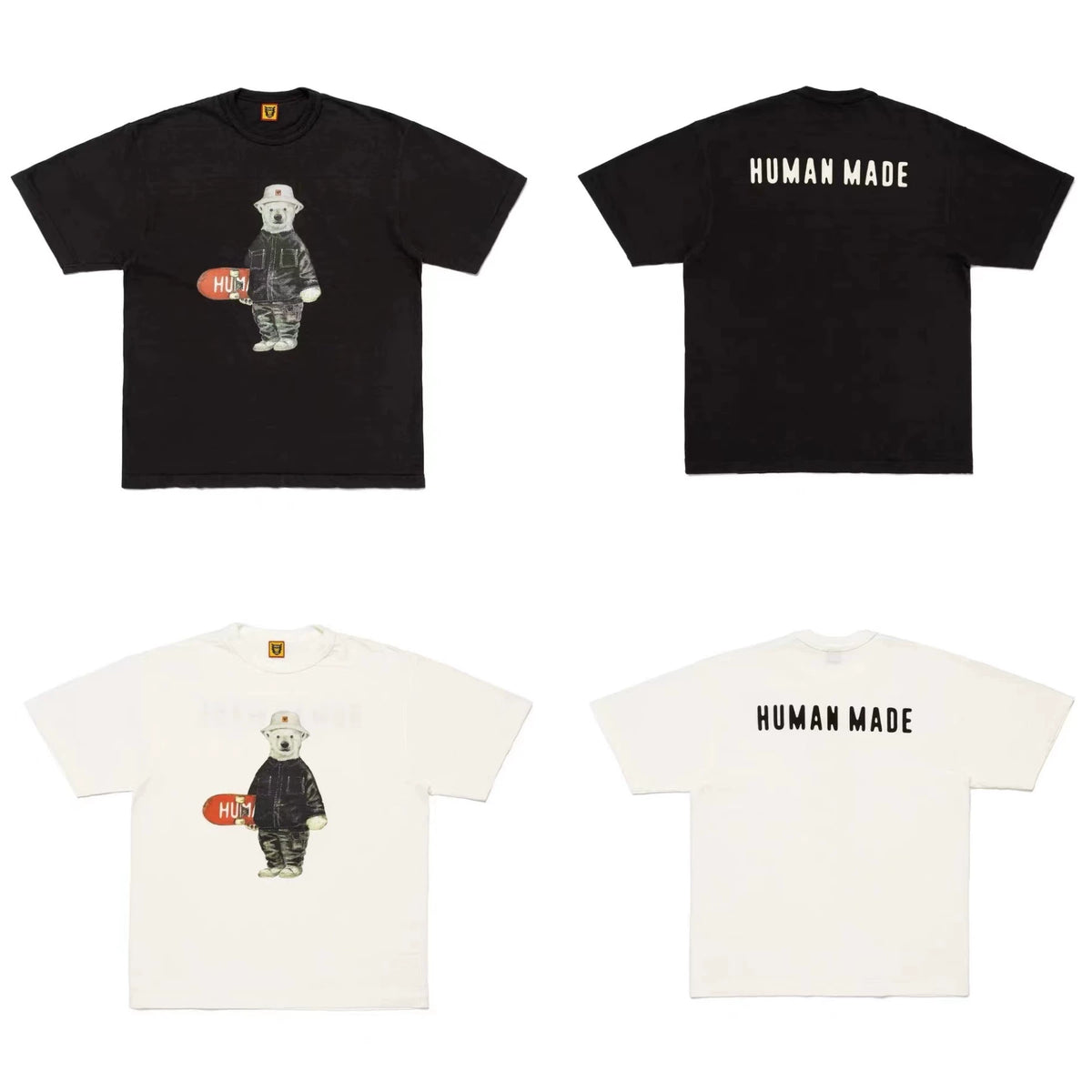 Humanmade Chinese Original Japanese Retro Heart Print Couple T-Shirt