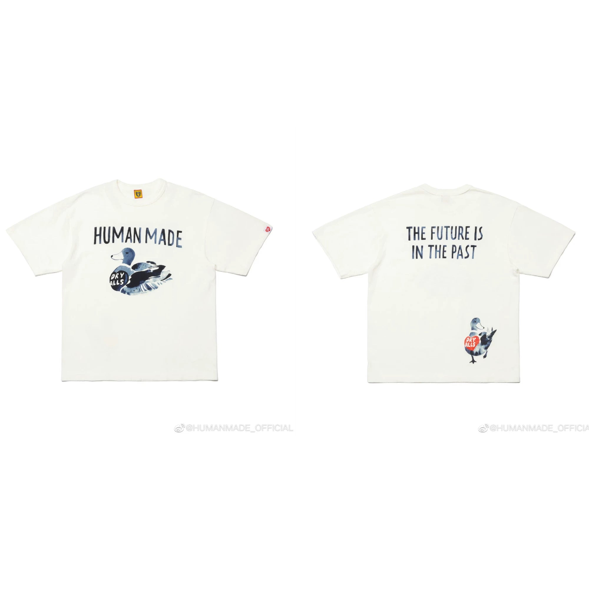 Humanmade Chinese Original Japanese Retro Heart Print Couple T-Shirt