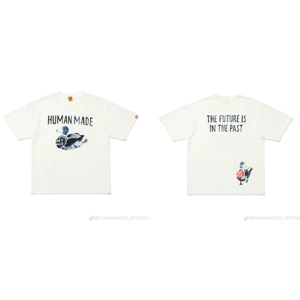 Humanmade Chinese Original Japanese Retro Heart Print Couple T-Shirt