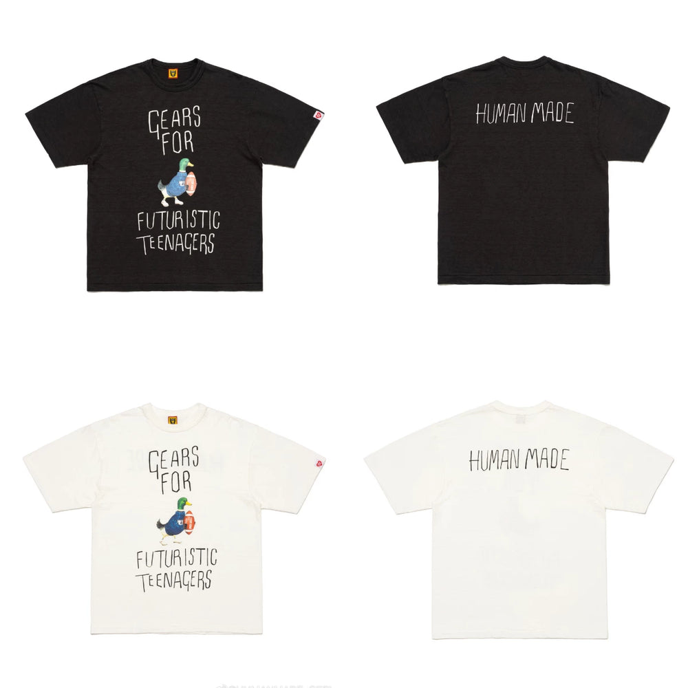 Humanmade Chinese Original Japanese Retro Heart Print Couple T-Shirt