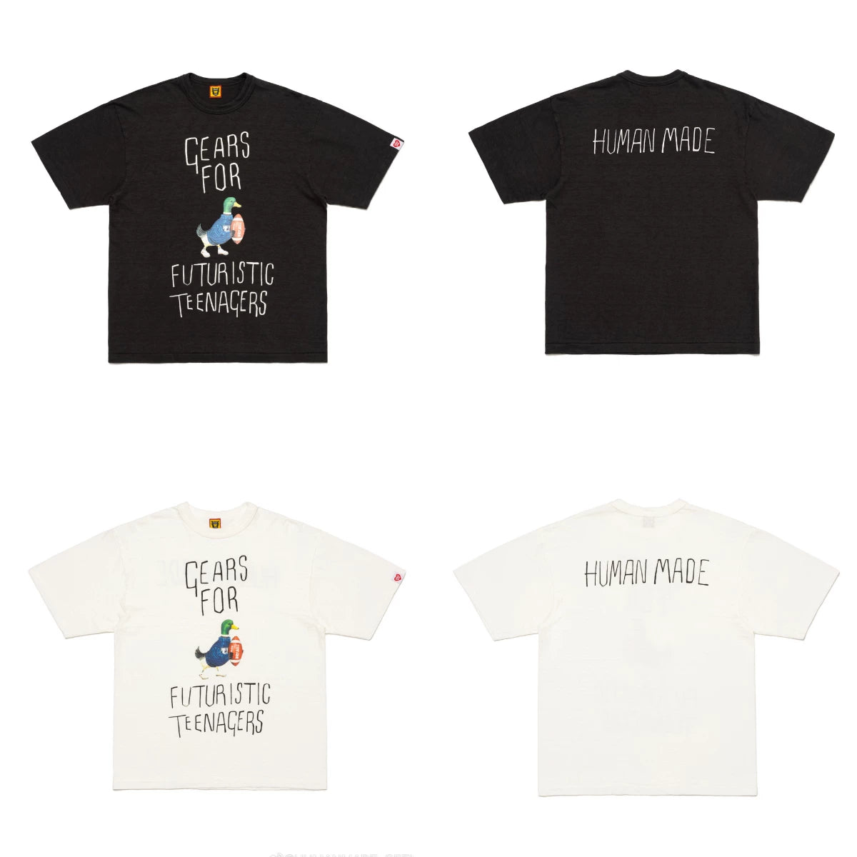 Humanmade Chinese Original Japanese Retro Heart Print Couple T-Shirt
