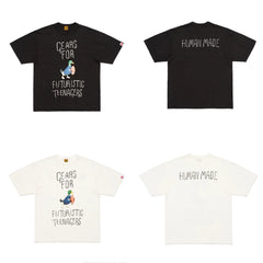 Humanmade Chinese Original Japanese Retro Heart Print Couple T-Shirt