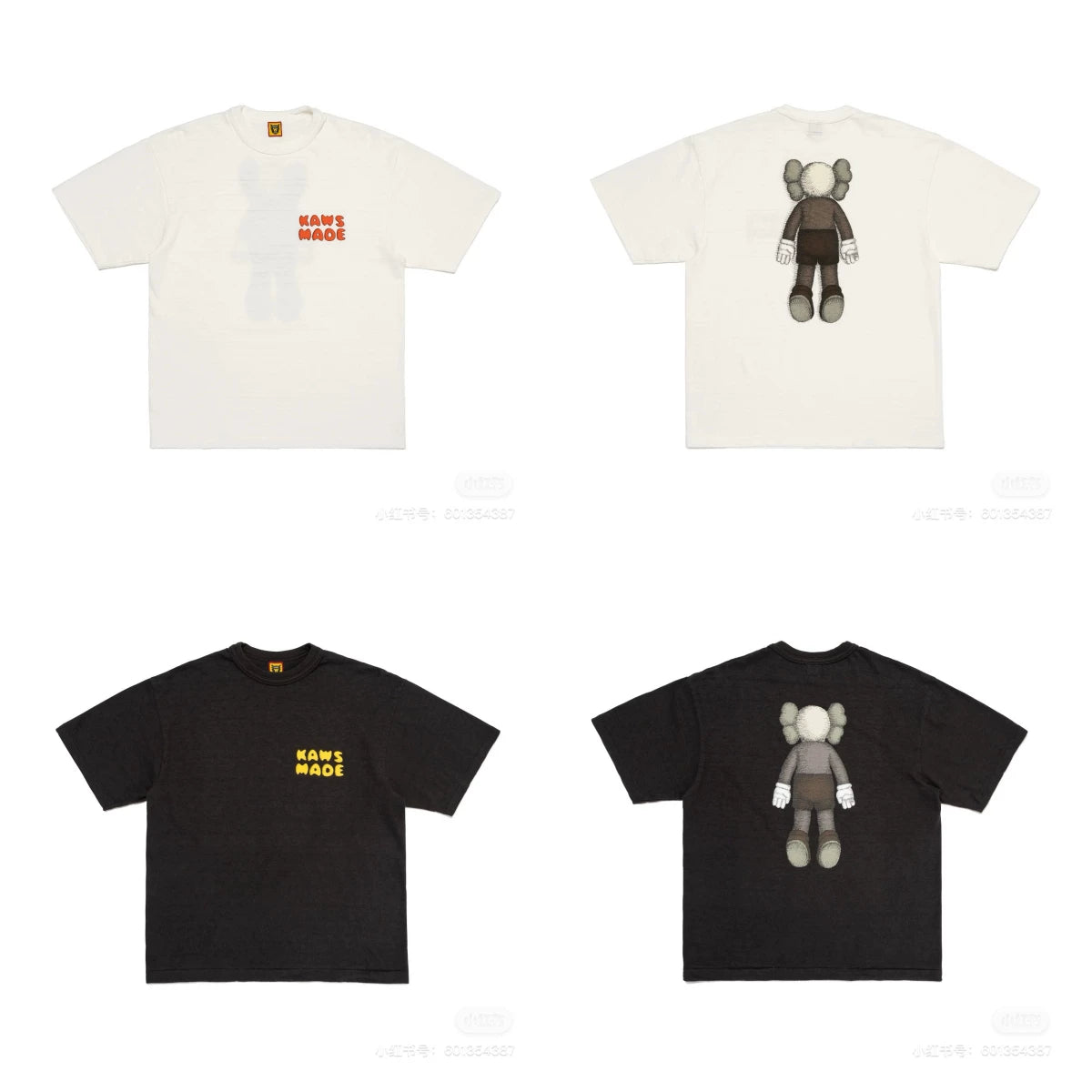 Humanmade Chinese Original Japanese Retro Heart Print Couple T-Shirt