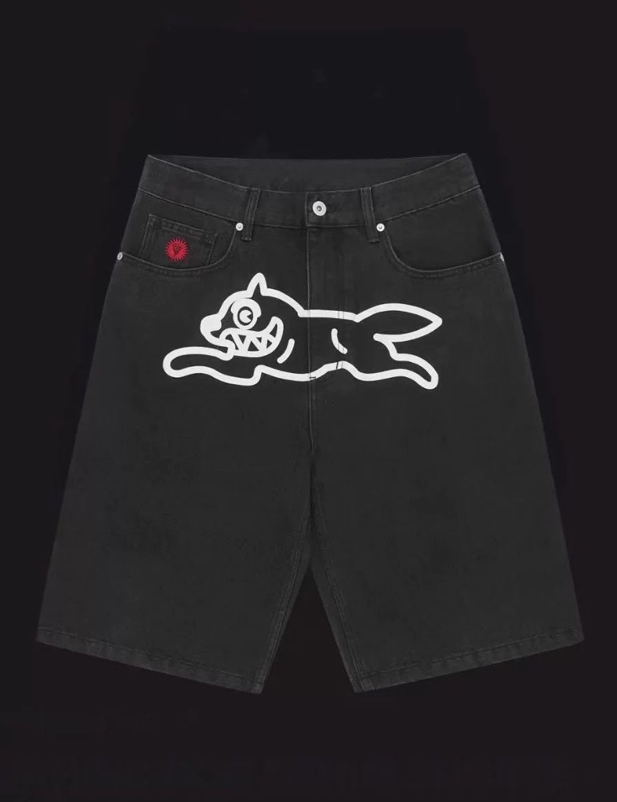 Billionaire Boys Club Flying Dog Denim Five-Point Shorts