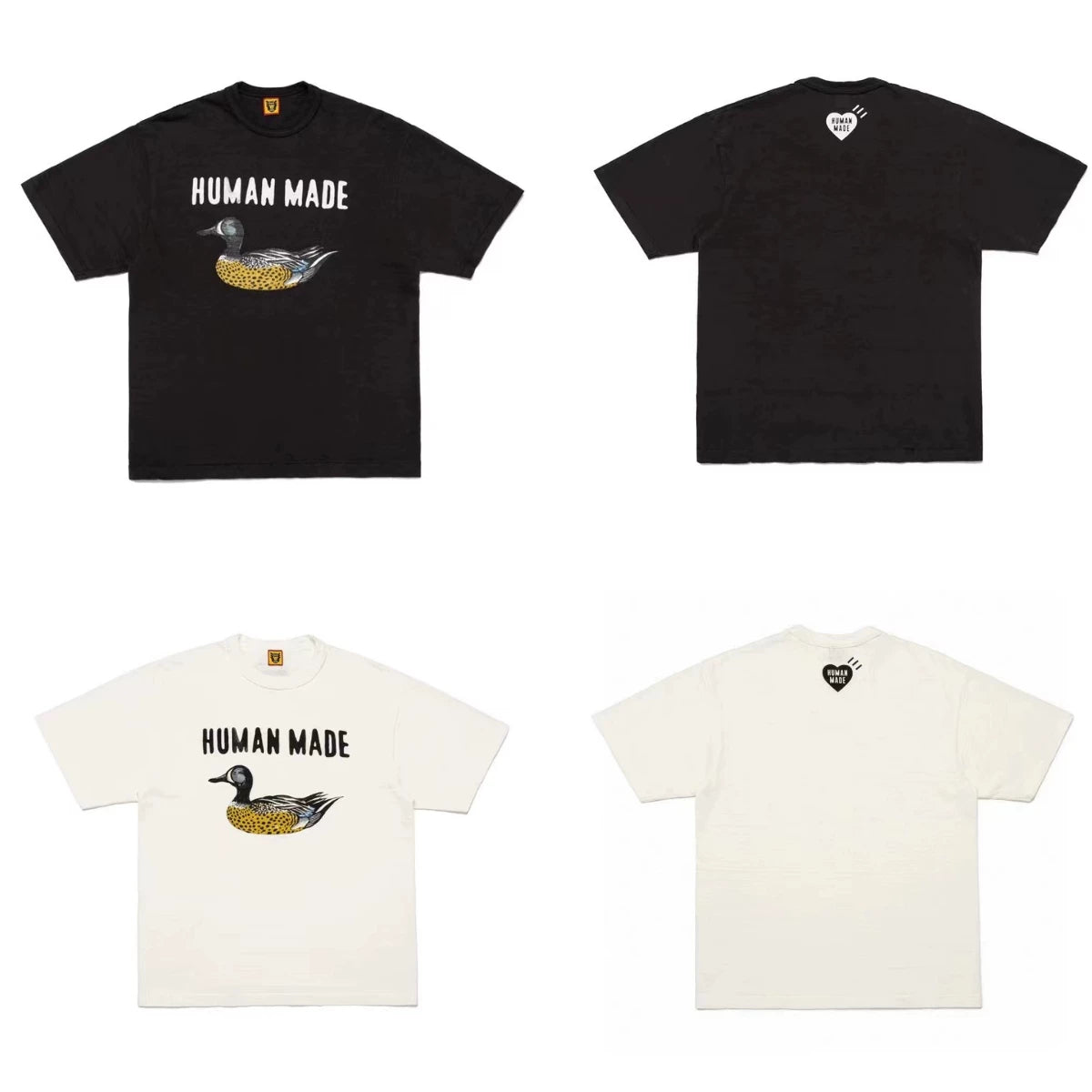 Humanmade Chinese Original Japanese Retro Heart Print Couple T-Shirt