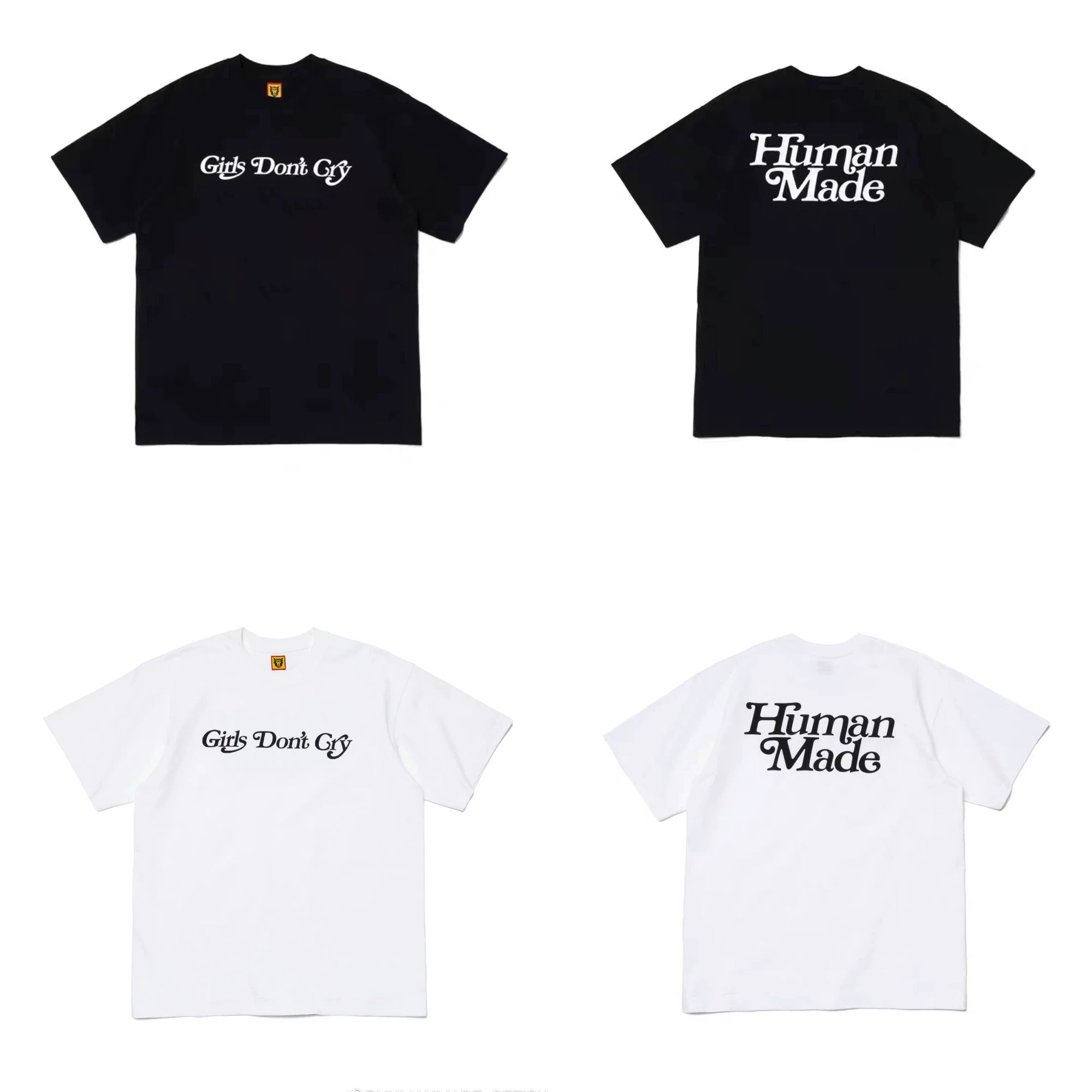 Humanmade Chinese Original Japanese Retro Heart Print Couple T-Shirt