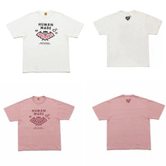 Humanmade Chinese Original Japanese Retro Heart Print Couple T-Shirt