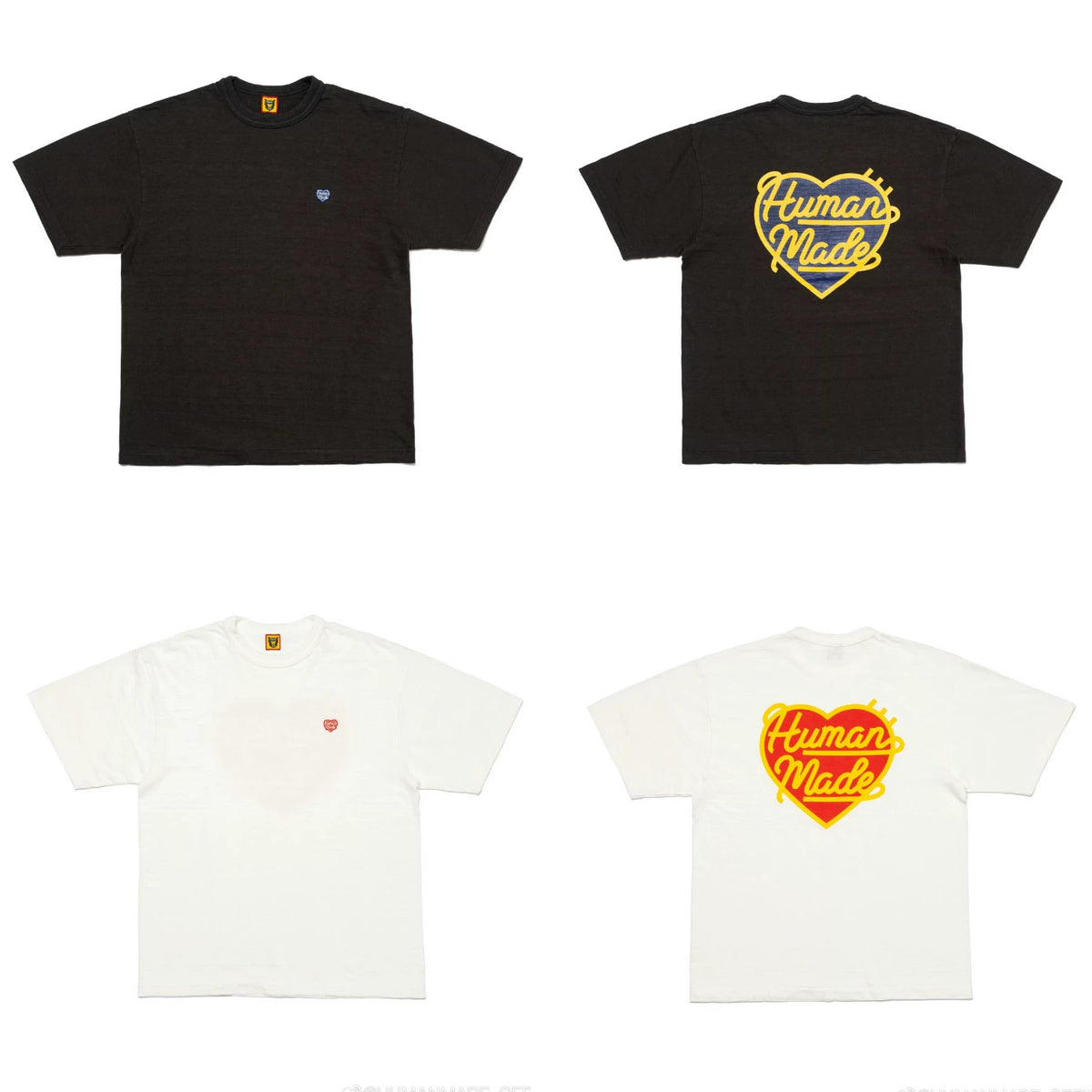 Humanmade Chinese Original Japanese Retro Heart Print Couple T-Shirt