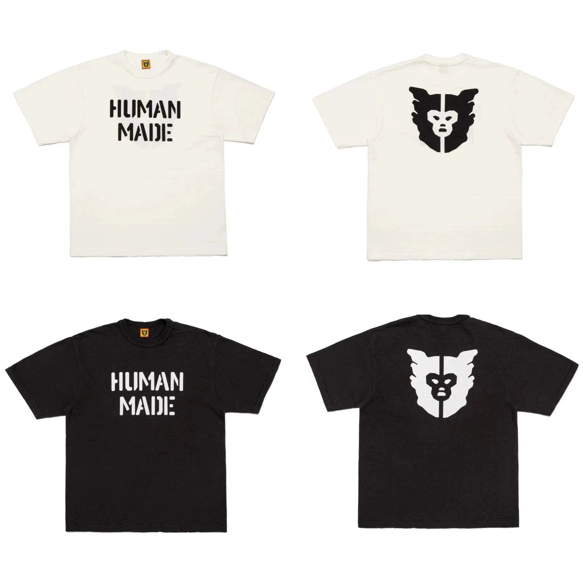 Humanmade Chinese Original Japanese Retro Heart Print Couple T-Shirt