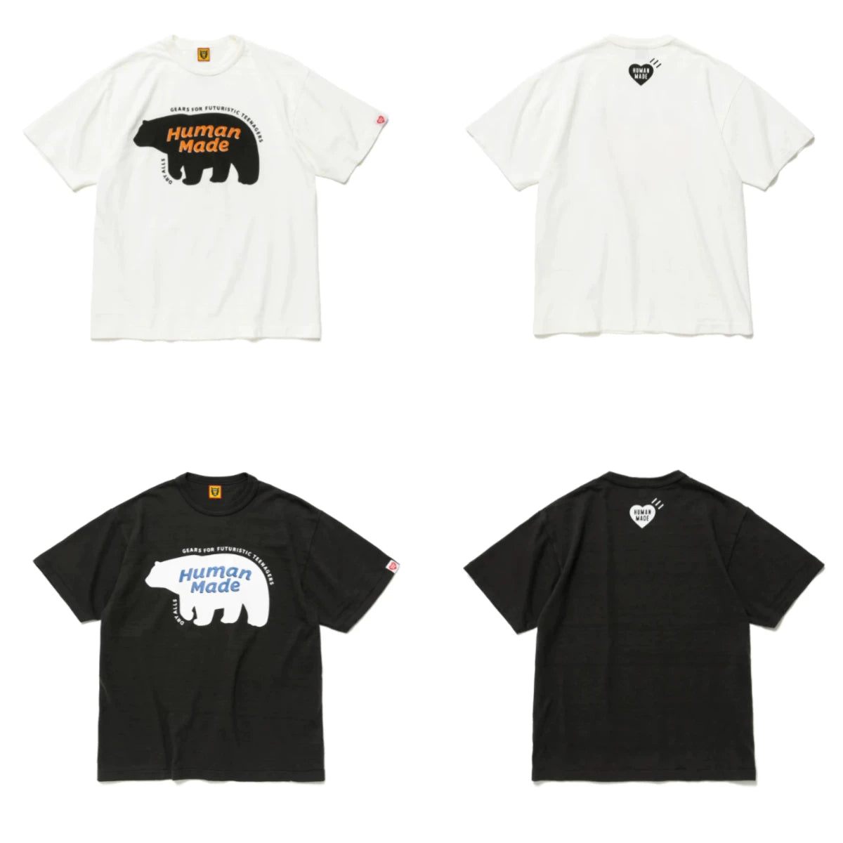 Humanmade Chinese Original Japanese Retro Heart Print Couple T-Shirt