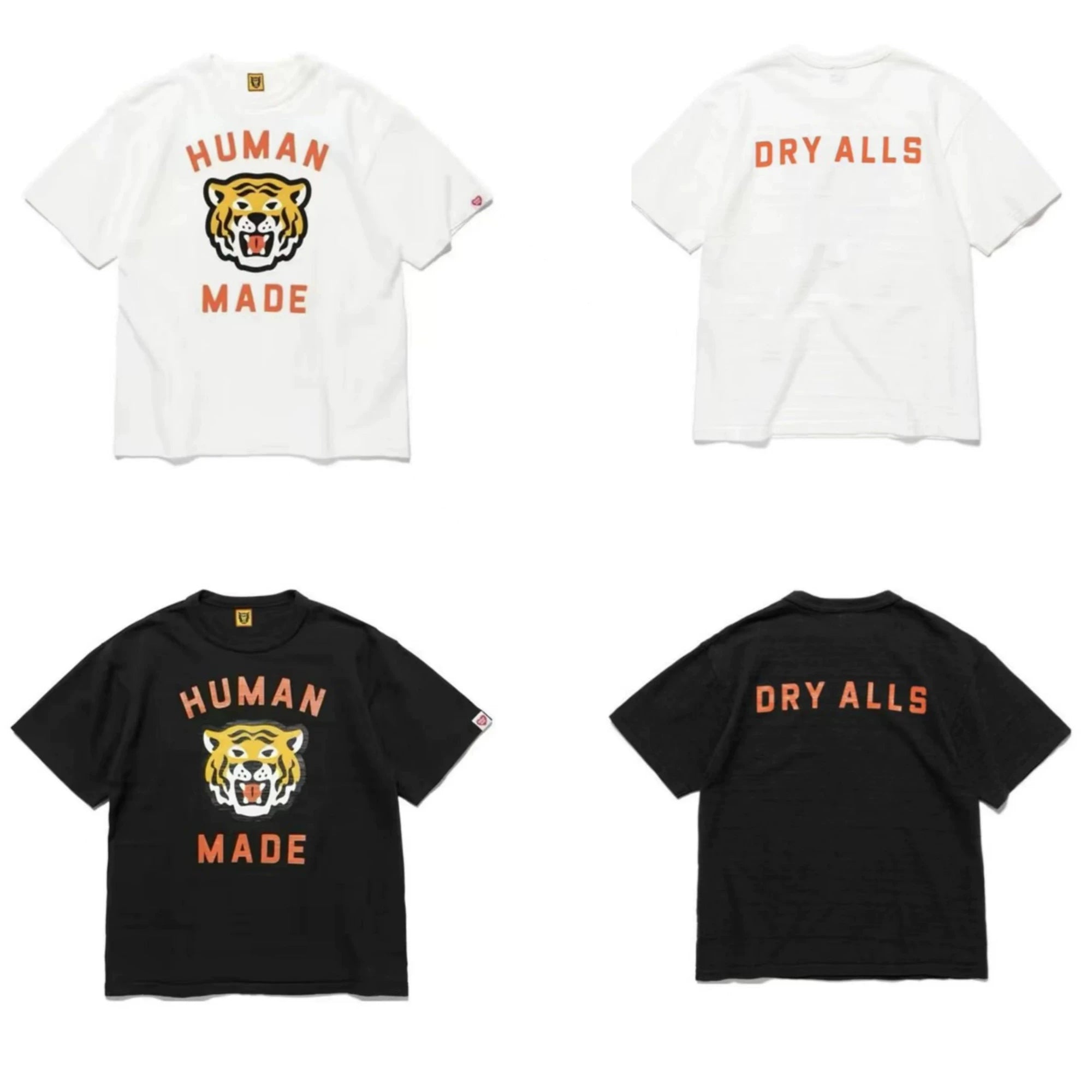 Humanmade Chinese Original Japanese Retro Heart Print Couple T-Shirt