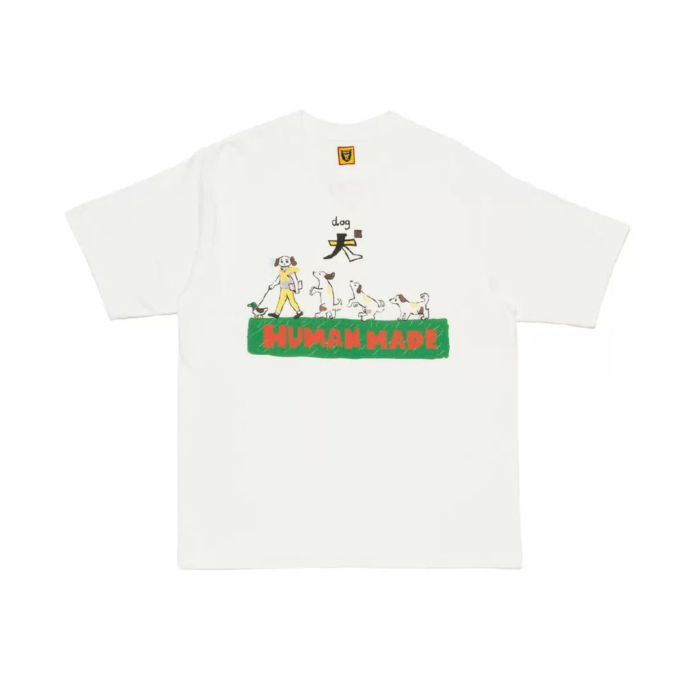 Humanmade Cartoon Print Unisex Crew Neck White T-Shirt