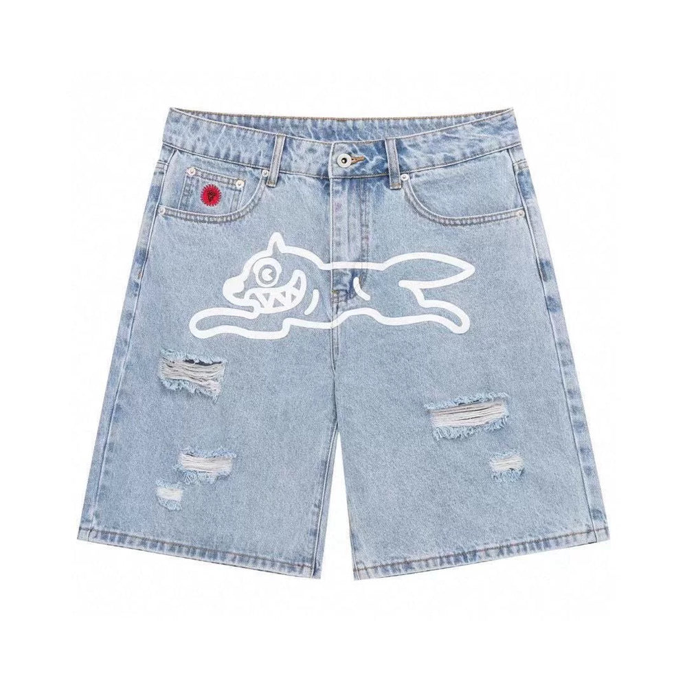 Billionaire Boys Club Flying Dog Denim Five-Point Shorts