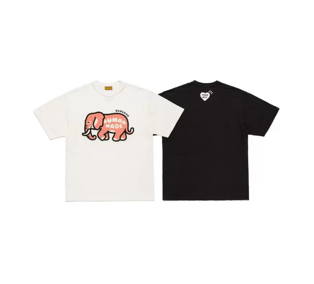 Humanmade Japanese Retro Cute Cartoon Print Unisex T-Shirt