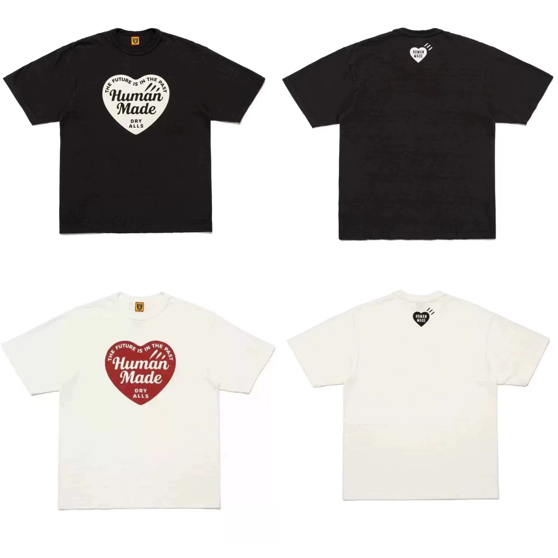 Humanmade Chinese Original Japanese Retro Heart Print Couple T-Shirt