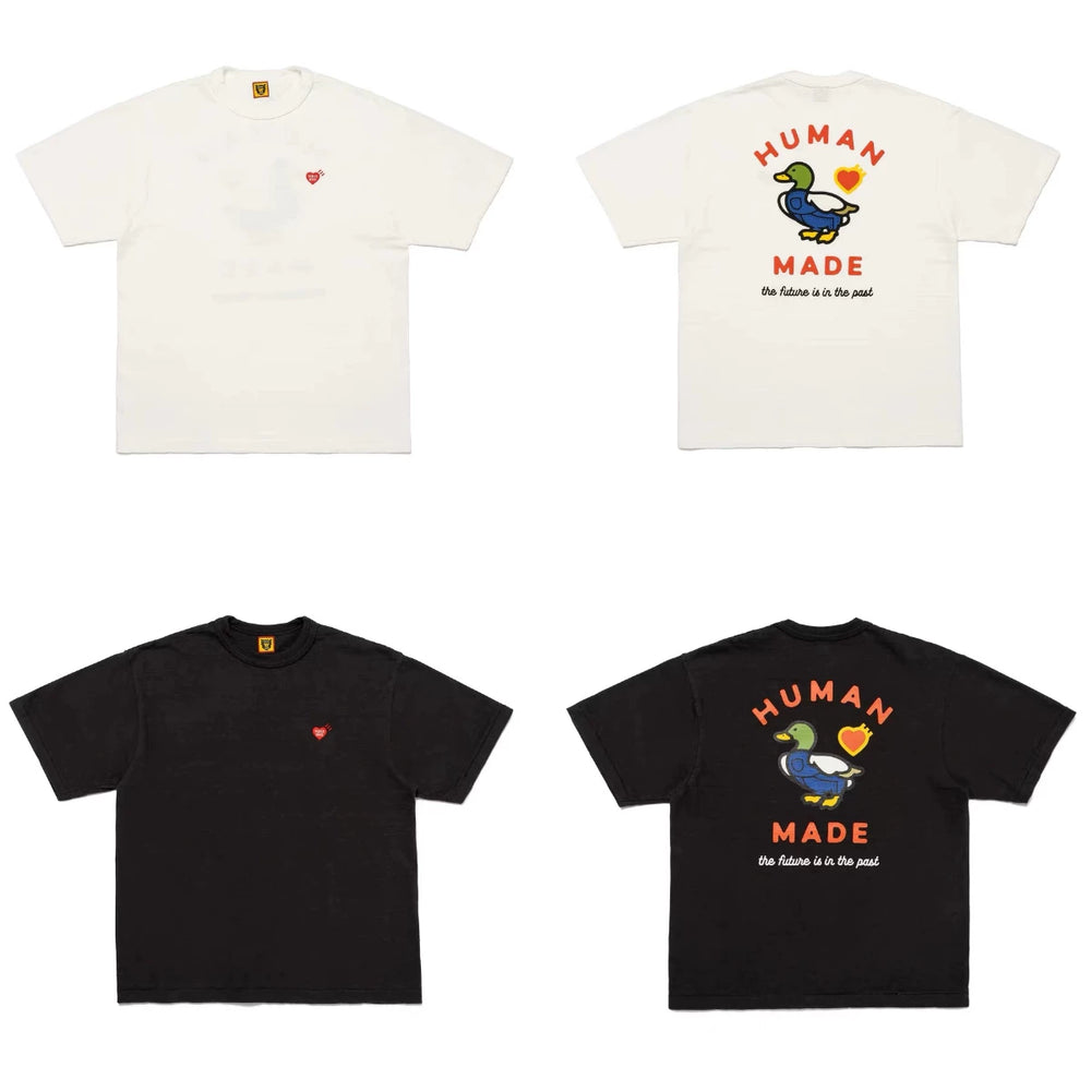 Humanmade Chinese Original Japanese Retro Heart Print Couple T-Shirt