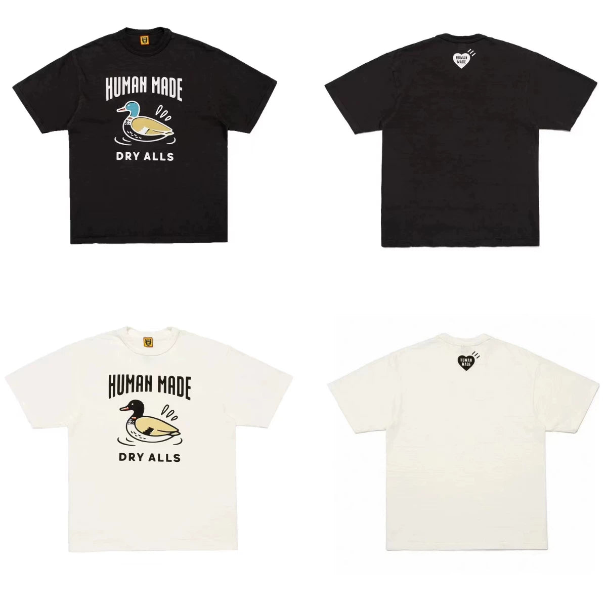 Humanmade Chinese Original Japanese Retro Heart Print Couple T-Shirt