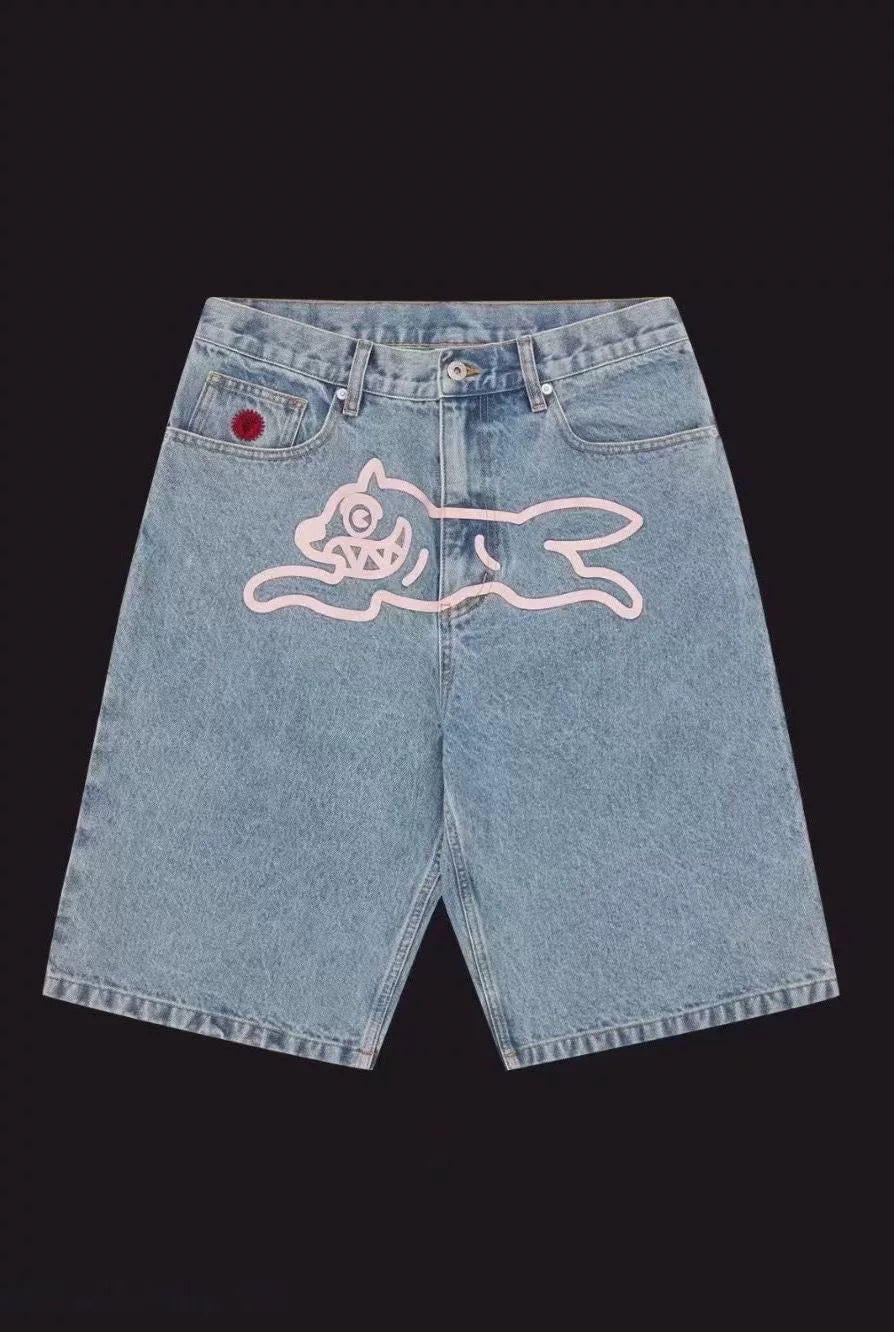 Billionaire Boys Club Flying Dog Denim Five-Point Shorts